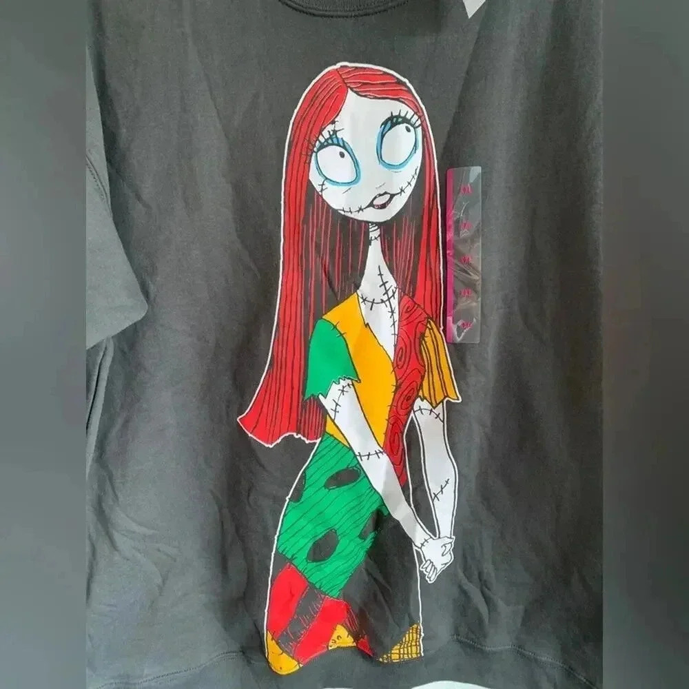 🩵Disney Nightmare Before Christmas Sally Sweatshirt Dark Gray Halloween Size 2XL - Picture 2 of 6